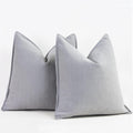Zwjd Light Gray Pillow Covers 16X16 Set Of 2 Chenille Pillow Covers With Elegant Design Soft And Luxurious Decorative Throw Pill