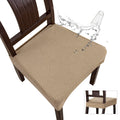 Genina Waterproof Seat Covers for Dining Room Chair Covers Waterproof Dining Chair Covers (2 PCS-Rear-Covered, Khaki)