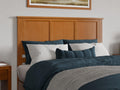 AFI, Madison Queen Solid Wood Panel Headboard with Attachable Charger, Light Toffee