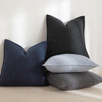 Juspurbet Dark Grey Boucle Throw Pillow Covers 24X24 Inch Set Of 2 For Couch Bedroom Sofa Living Room Decorative Soft Thick Text