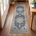 Washable Oriental Hallway Runner Rug - 2x6 Rugs for Living Room Soft Carpet for Bedroom Kitchen Waterproof Floral Distressed Ind