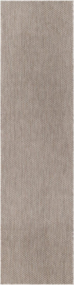 Unique Loom Collection Casual Transitional Solid Heathered Indoor/Outdoor Flatweave Area Rug (2' 7'' X 10' Runner, Beige/Ivory)