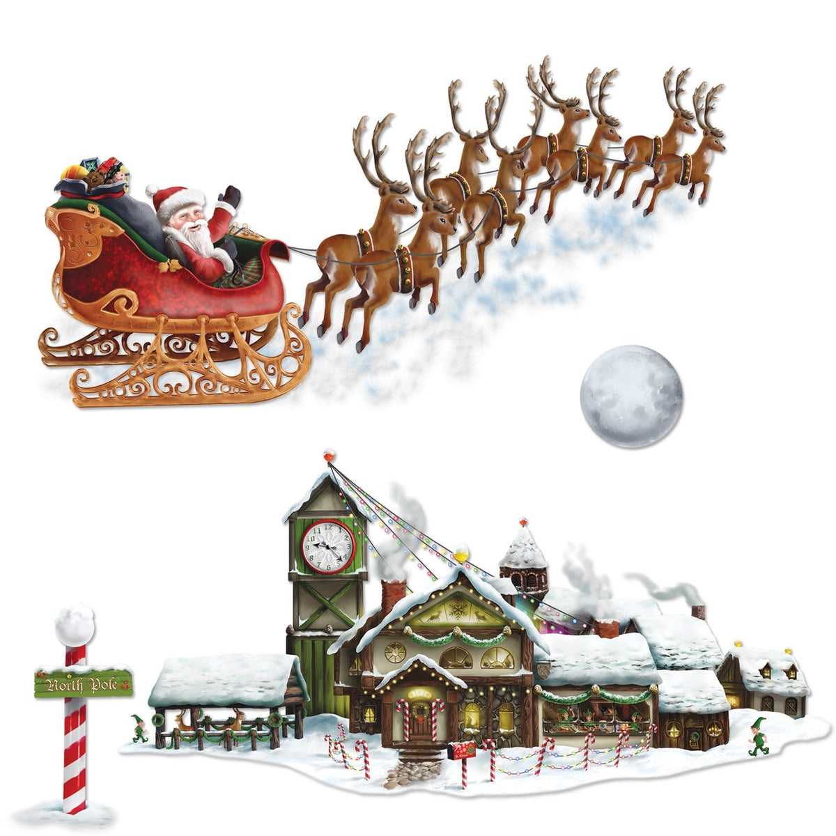 SantaS Sleigh & Workshop Props