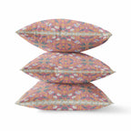 HomeRoots Muted Magenta Gold Broadcloth 26â€ Magenta Orange Paisley Indoor Outdoor Throw Pillow