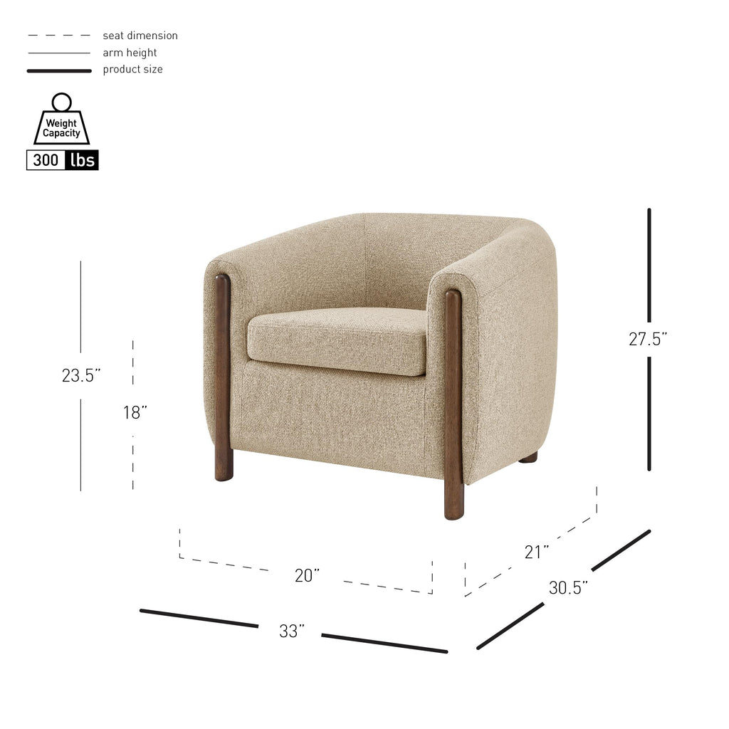 npd furniture and more Ruth Fabric Accent Arm Chair