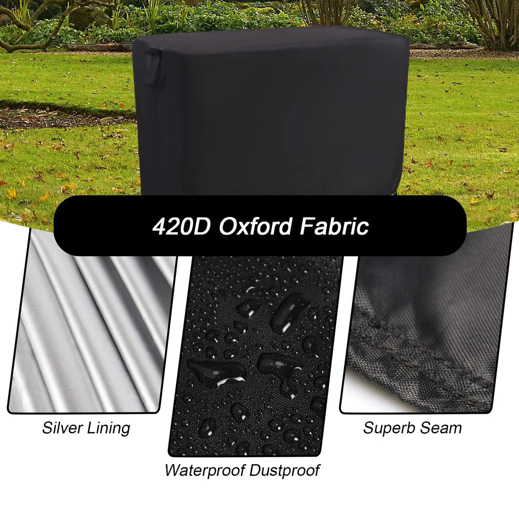 Kingling Outdoor Table Cover - 73 Inch Waterproof Bar Height Patio Cover, Black, Polyester, 73''L x 32''W x 43''H