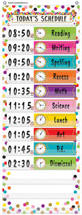 Teacher Created Resources Confetti 14 Pocket Daily Schedule Pocket Chart (13' X 34')