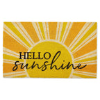 Dii Natural Coir Doormat, Decorative Hello Mat, 17X29, Yellow Hello Sunshine