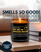 Rosa Vila Doctor Candle - Unique Gift for Doctors, Medical Students, Black