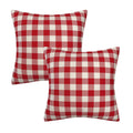 Ahahm Red And White Buffalo Check Plaid Throw Pillows Farmhouse Decorative Throw Pillow Case Indoor Outdoor Cushion Cover Pillow