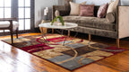 Unique Loom Barista Collection Area Rug - Kouillou (4' 1'' X 6' 1'' Rectangle, Multi/ Brown)