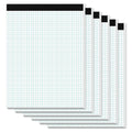 Zaviko Graph Paper Pads 8.5 X 11, 6 Pack, 4X4 Blue Quad Grid Paper Pad, White Quadrille Pad 8-1/2 ' X 11 ', Easy Tears Off, Gr