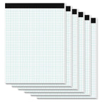 Zaviko Graph Paper Pads 8.5 X 11, 6 Pack, 4X4 Blue Quad Grid Paper Pad, White Quadrille Pad 8-1/2 ' X 11 ', Easy Tears Off, Gr