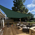 E&K Sunrise 9' X 14' Sun Shade Sail Rectangle Canopy Shade Cover Uv Block For Patio Backyard Garden Outdoor (Green)