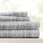 Linen Market 4 Piece King Bedding Sheet Set (Gray Polka) - Sleep Better Than Ever With These Ultra-Soft & Cooling Bed Sheets For