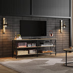Wlive Tv Stand Up To 70 Inch Tv, 63' Entertainment Center, Tv Media Console With 3-Tier Storage Shelves For Living Room And Bedroom, Greige