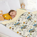 HOSUKKO Weighted Blanket - 3 lbs Cooling Ivory Forest Heavy Blanket - Small Size Breathable Blanket for Hot Sleepers(36 * 48 inc