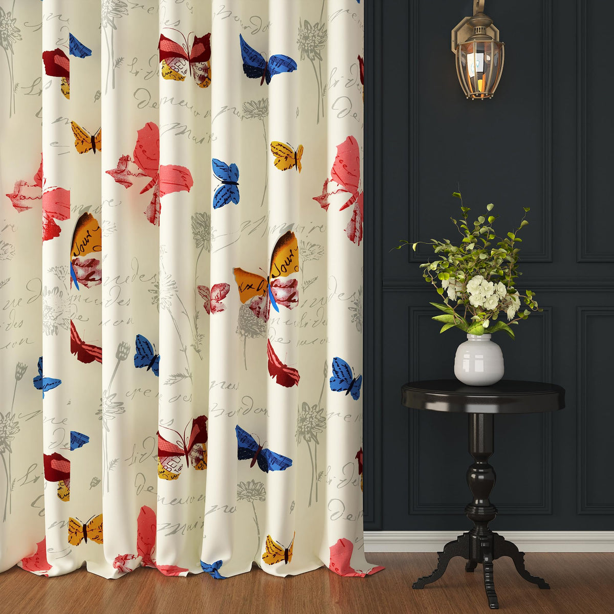 Story@Home Door Curtains 7 Feet Long 2 Piece | Floral Printed | Bohemian Cotton Curtain | Light Filtering Curtains For Living Ro