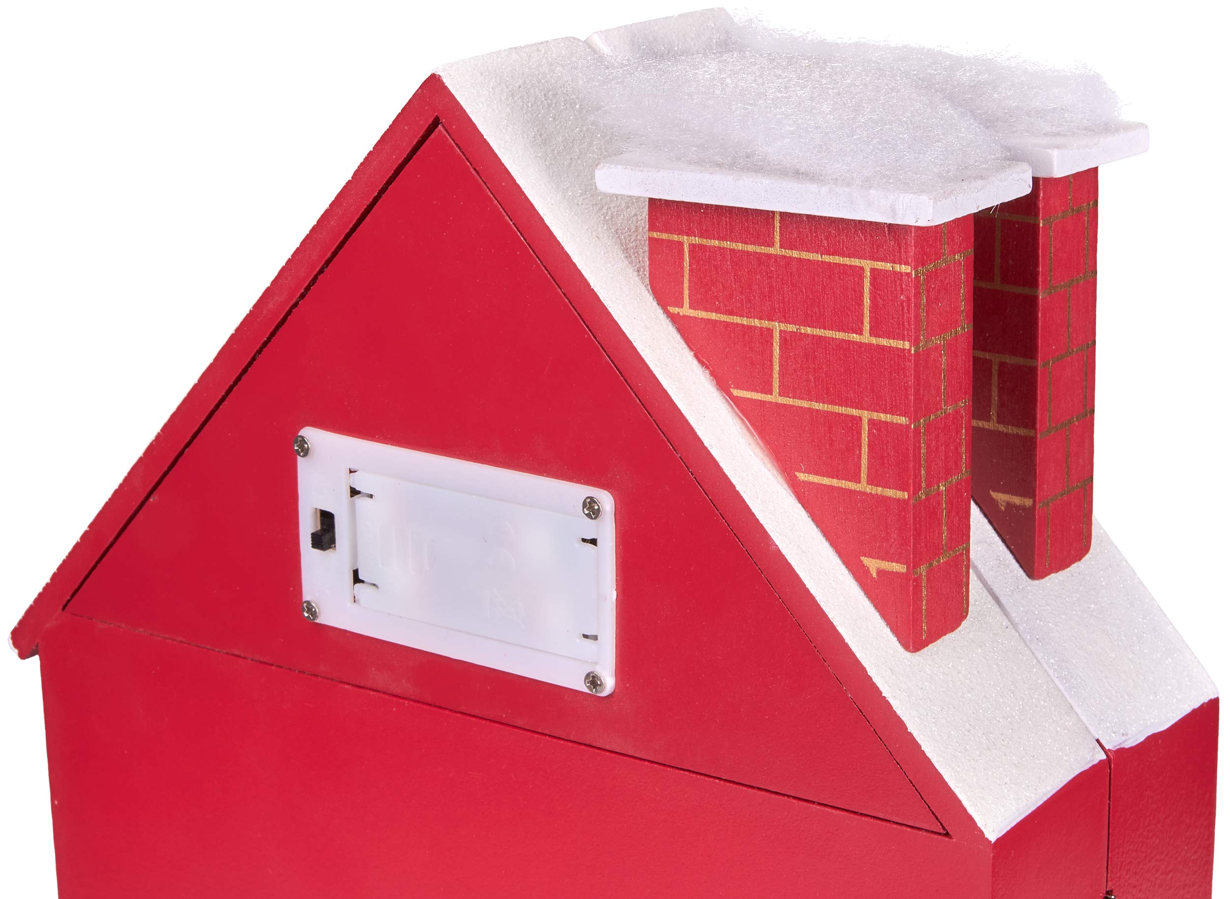 Brubaker Reusable Wooden Advent Calendar To Fill - Red Christmas House With Nativity Play And Led Lighting - Diy Christmas Calen