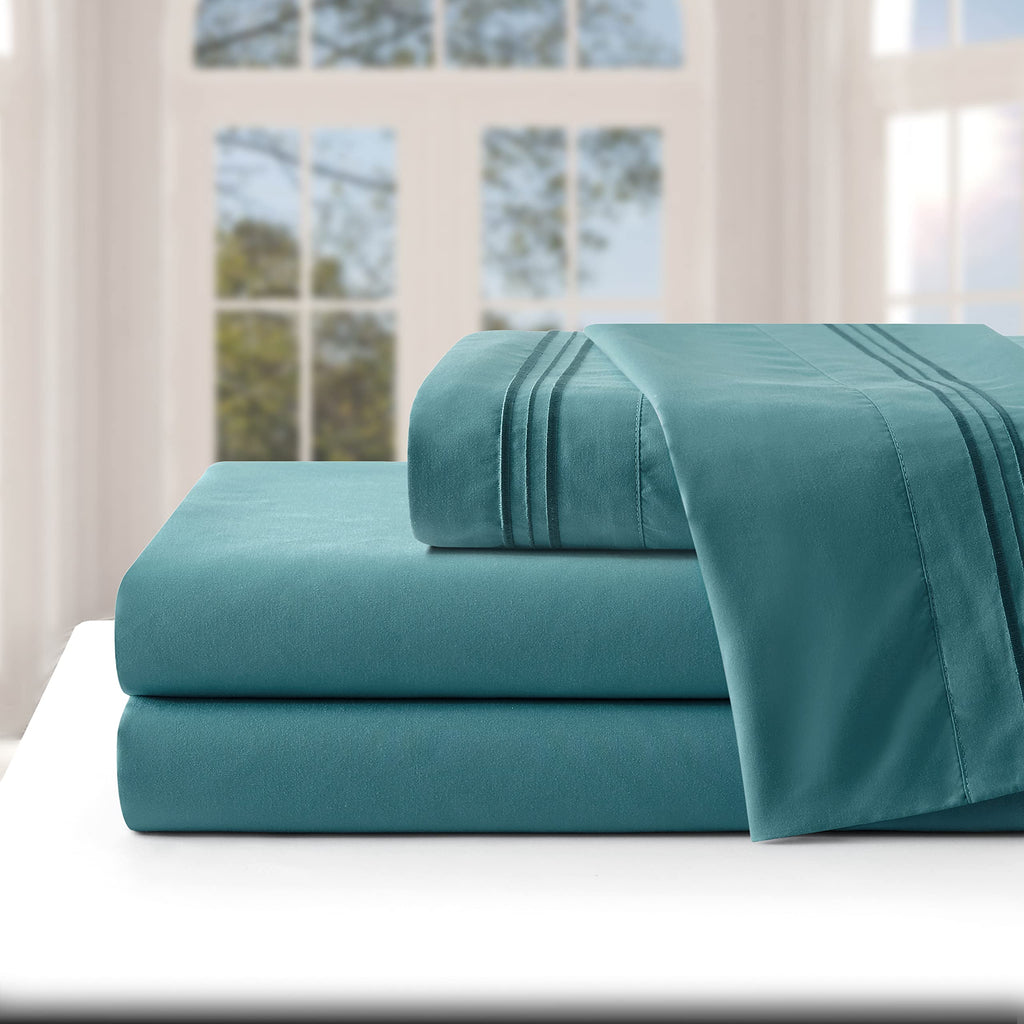 Manyshofu Extra Deep Pocket Queen Sheet Sets - Hotel Luxury 1800 Thread Count Sheets & Pillowcases - Microfiber Bedding Set Up T