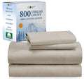 California Design Den Cal King Sheet Set Cotton - Luxury 800 Thread Count, 100% Cotton Sateen - California King Sheets Deep Pockets Bedding Set, Cooling & Softer Than Egyptian Cotton Sheets (Beige)