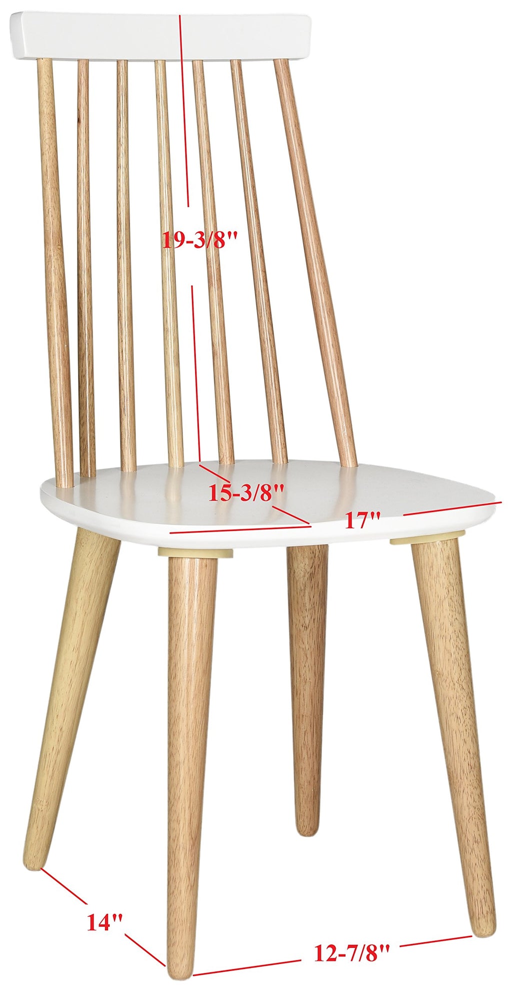 Safavieh American Homes Collection Burris Country Farmhouse Natural And White Spindle Side Chair (Set Of 2)