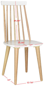 Safavieh American Homes Collection Burris Country Farmhouse Natural And White Spindle Side Chair (Set Of 2)