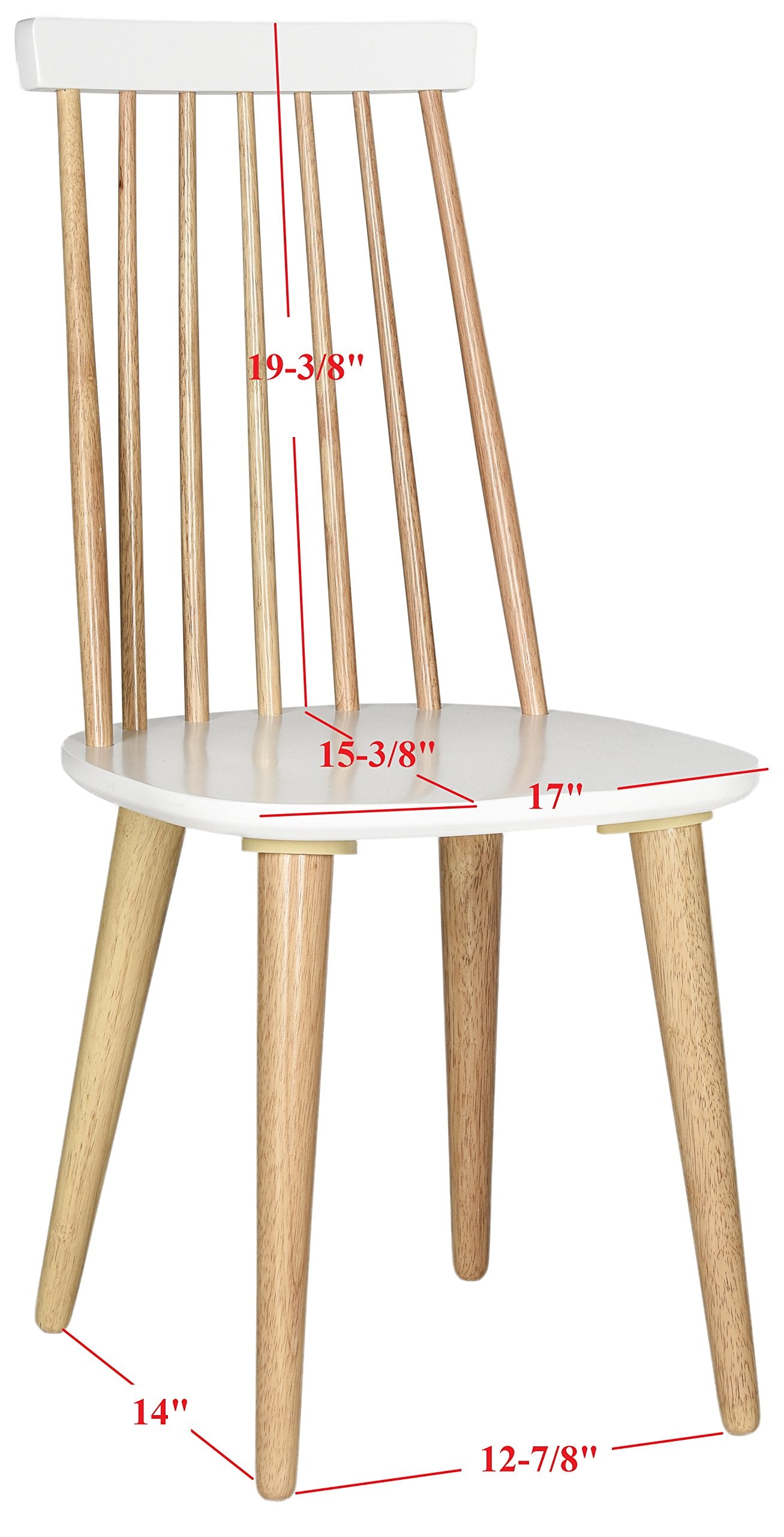 Safavieh American Homes Collection Burris Country Farmhouse Natural And White Spindle Side Chair (Set Of 2)