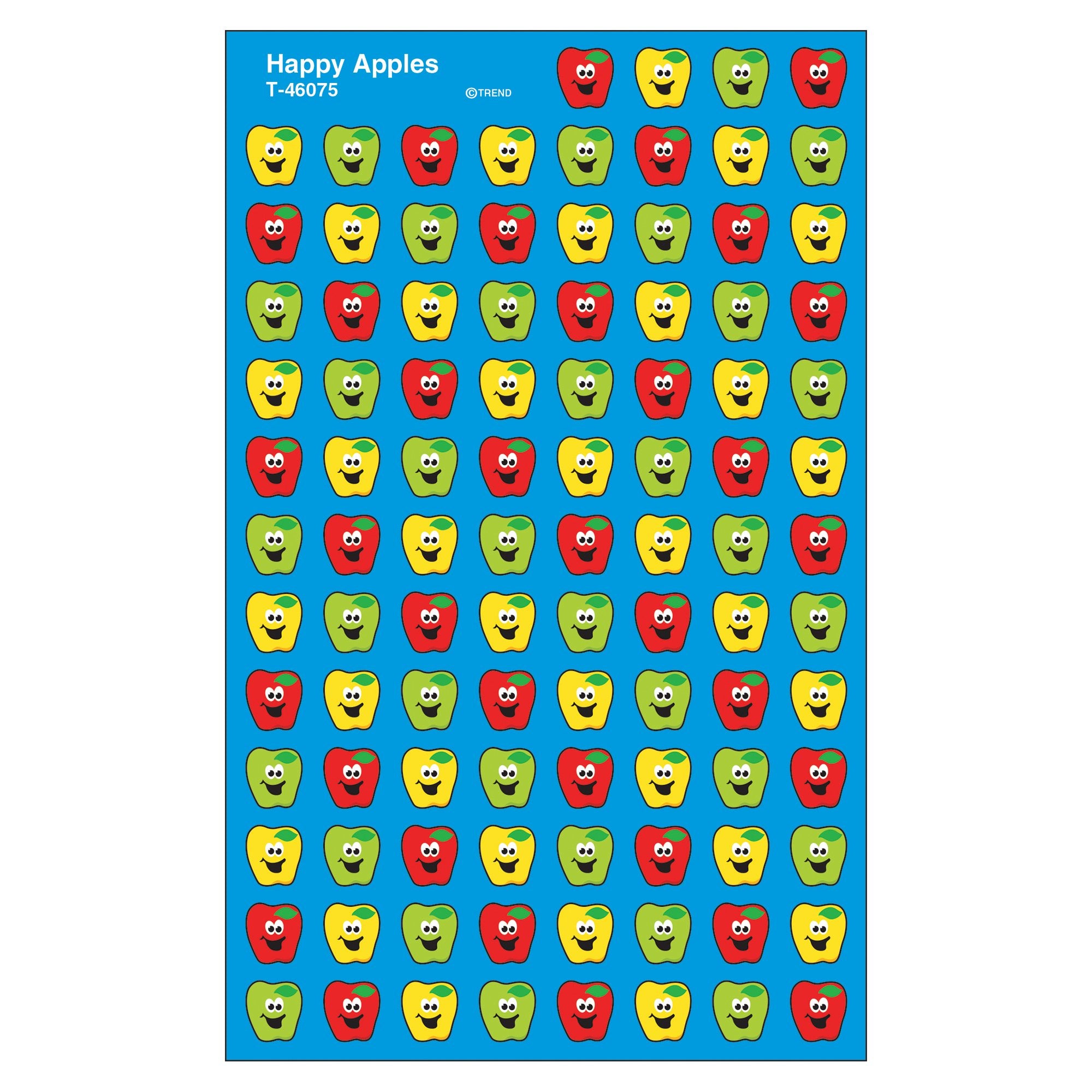 Trend Happy Apples Supershapes Stickers, Classroom Incentives, 800 Count