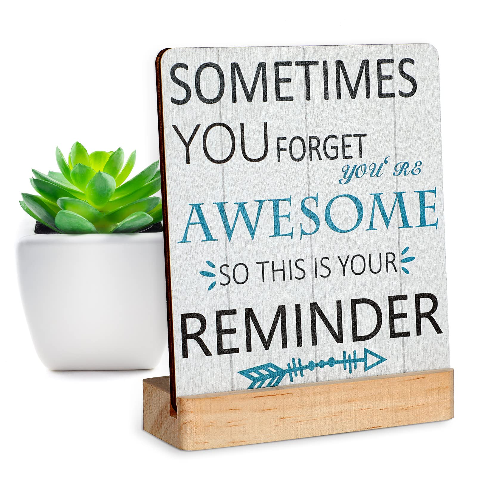 Namalu Inspirational Quotes Desk Decor Gifts for Women Sometimes You Forget You Are Awesome Office Motivational Desk Decor Best 