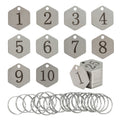 Staymax Hexagon Shape Stainless Steel Number Tags Key Tags Id Tags (1-25)