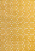 Unique Loom Trellis Frieze Collection Area Rug - Geometric (10 x 14 1, Yellow/ Ivory)