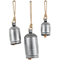Deco 79 Rustic Metal Cowbell Decorative Bells, 5, 4, 3H, Gray
