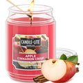 Candle-LITE Scented Candles, Apple Cinnamon Crisp Fragrance, One 18 oz. Single-Wick Aromatherapy Candle with 110 Hours of Burn T