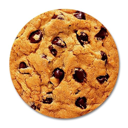 Smooffly Round Mouse Pad Chocolate Chip Cookie Design Rubber SM-33