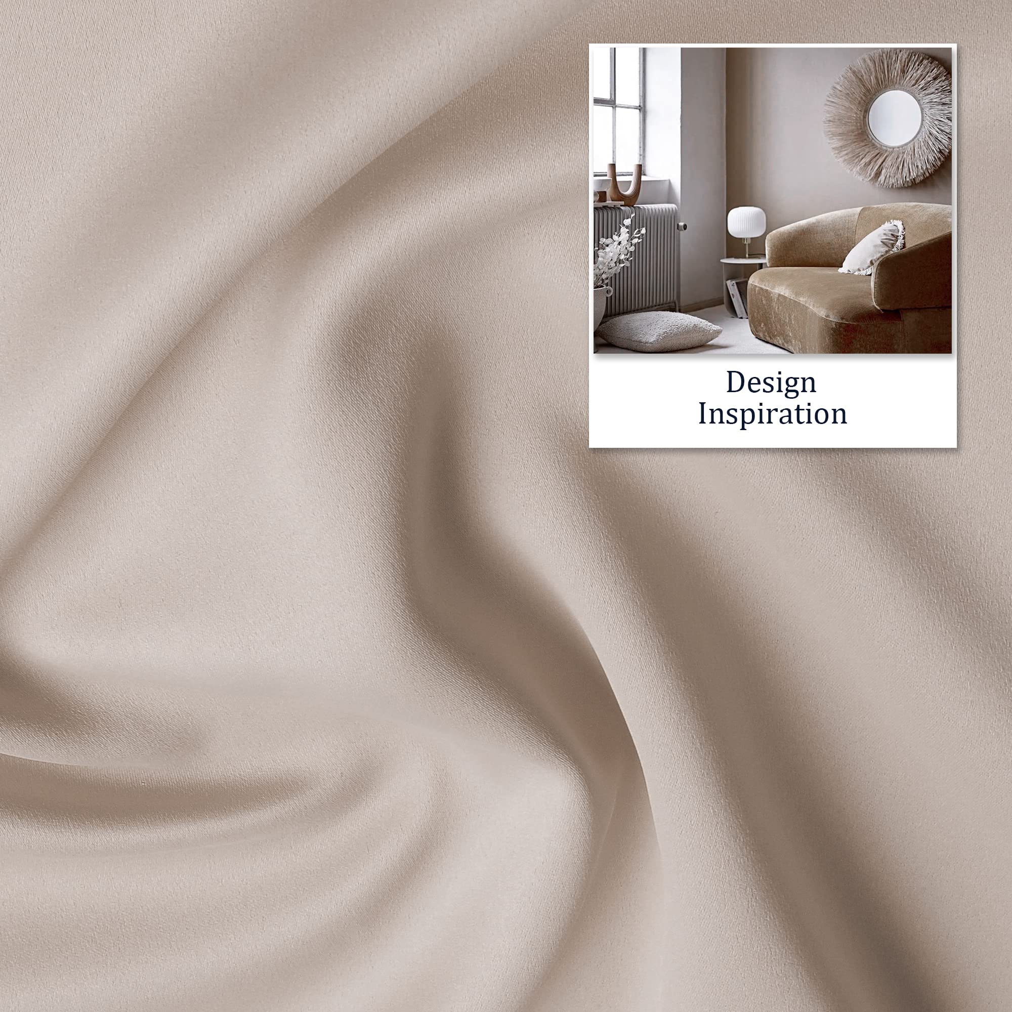 Dualife Light Brown Curtains For Bedroom Short Windows Solid Blackout Curtain Panels Thermal Insulated Grommet Top Room Darkenin