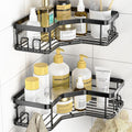 Sulfar Self Adhesive Corner Shelf for Bathroom Adhesive Shelf for Kitchen with Magic Sticker Bathroom Organizer Without Drill (B