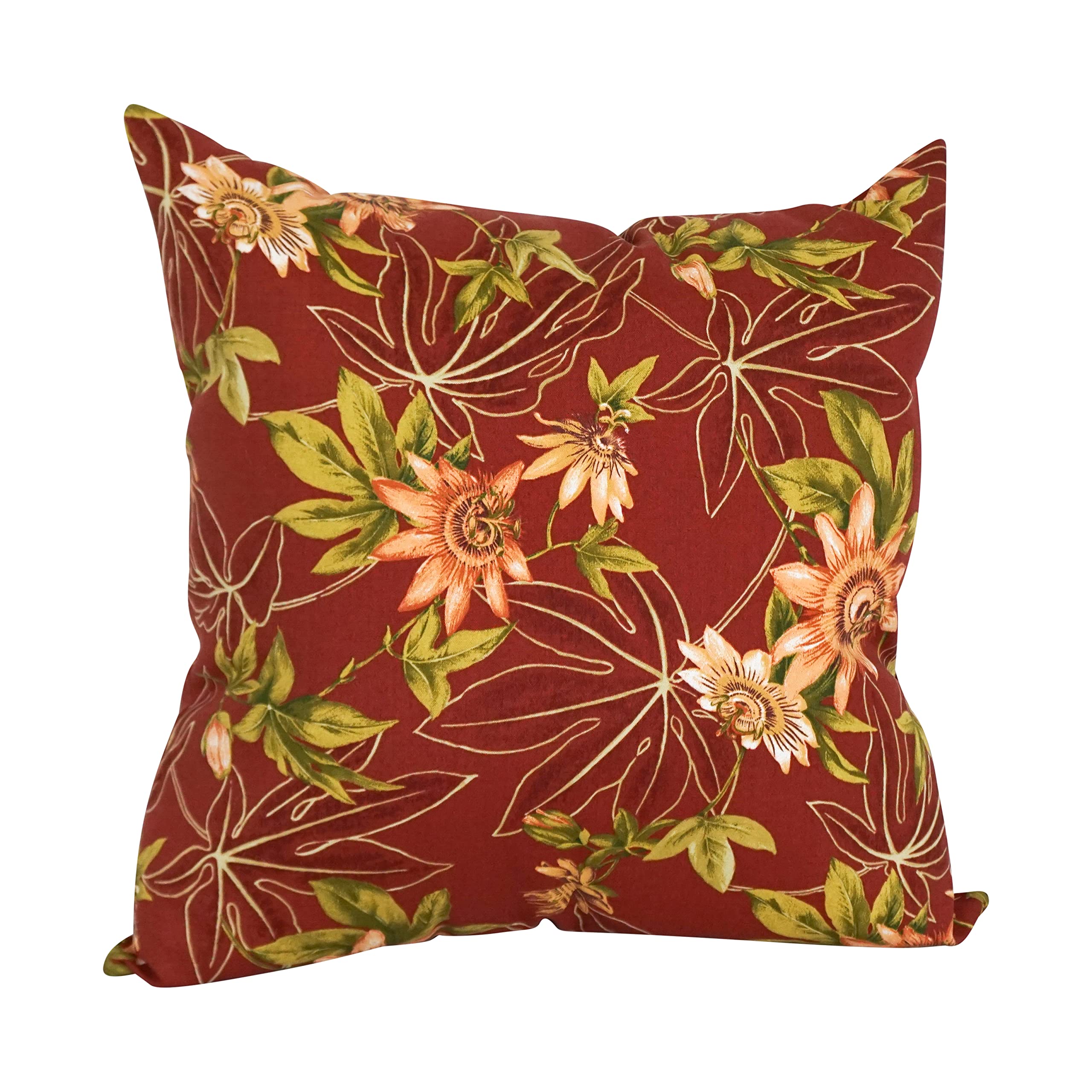 Blazing Needles Square Indoor/Outdoor Throw Pillow, 25", Passion Ruby 2 Count