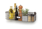 Spectrum Diversified 15924 Vintage Basket Rustic Farmhouse Kitchen Storage Cabinet Pantry Organizer Wall-Mounted Alloy Steel Bronze