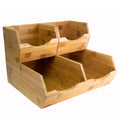 HOMESTEAD Bamboo Pantry Storage Bins  Stackable Baskets, Potato and Onion Storage for Pantry Organization, Set 3 Pieces