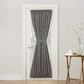 Sun Zero Barrow Energy Efficient Rod Pocket Door Curtain Panel, 54'' x 72'', Steel