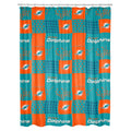 NORTHWEST NFL Colorblock Shower Curtain, Miami Dolphins