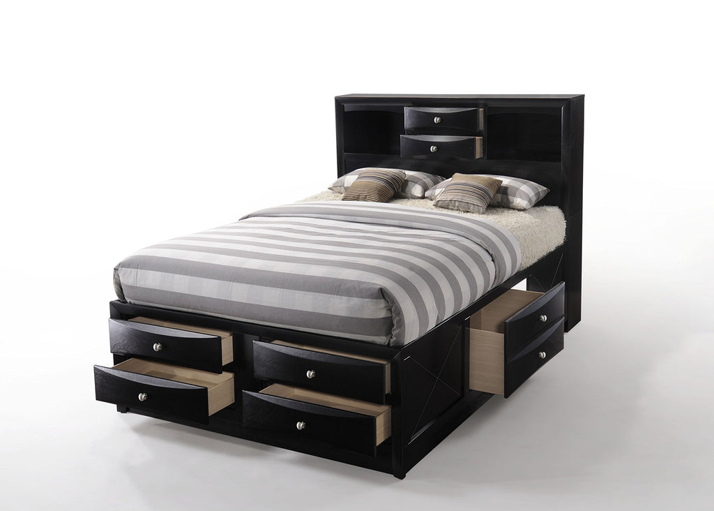 Acme Ireland King Bed with Storage in Black