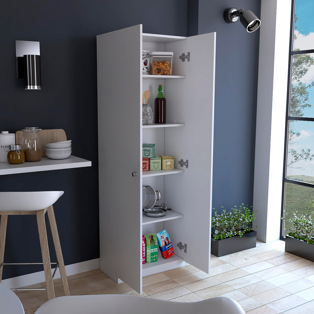 Multistorage Cabinet 71" H, 2 Doors, 5 Shelves, White - Dakari Storage Solution