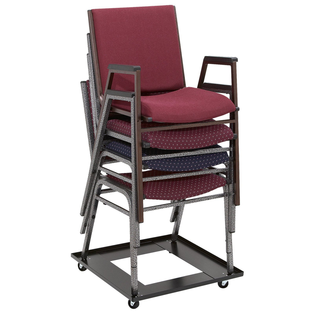 National Public Seating Stack Chair Dolly - Black, 22 3/4In.W X 23 1/2In.D X 3 1/2In.H, Model Number Dy81