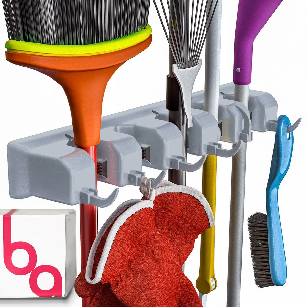 Berry Ave Broom Holder Wall Mount And Garden Tool Organizer, Closet Storage, Kitchen Rack, Home Organization And Garage Organize