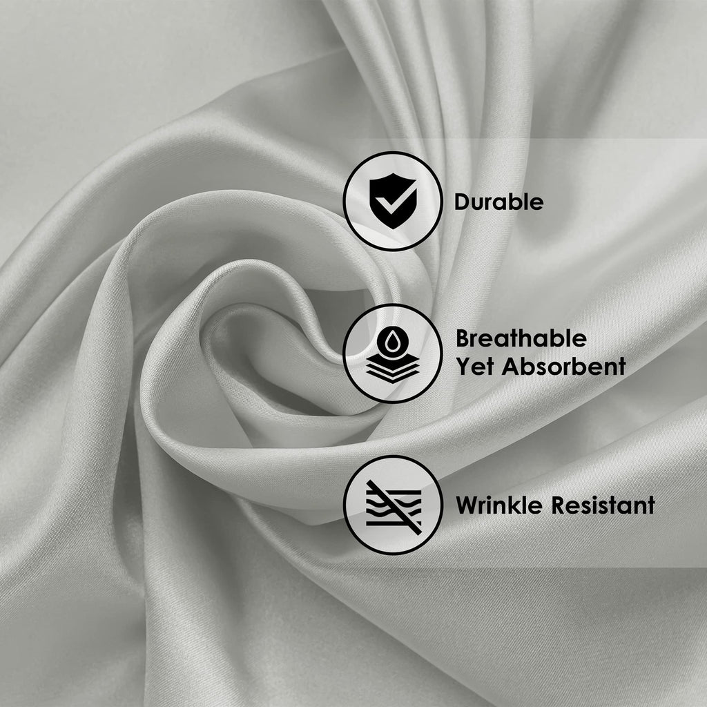 Superior Cotton Blend Bed Sheets, Solid Design, Elegant Sateen, House Basics, Set Includes 1 Flat Sheet, 1 Elastic Deep Pocket F