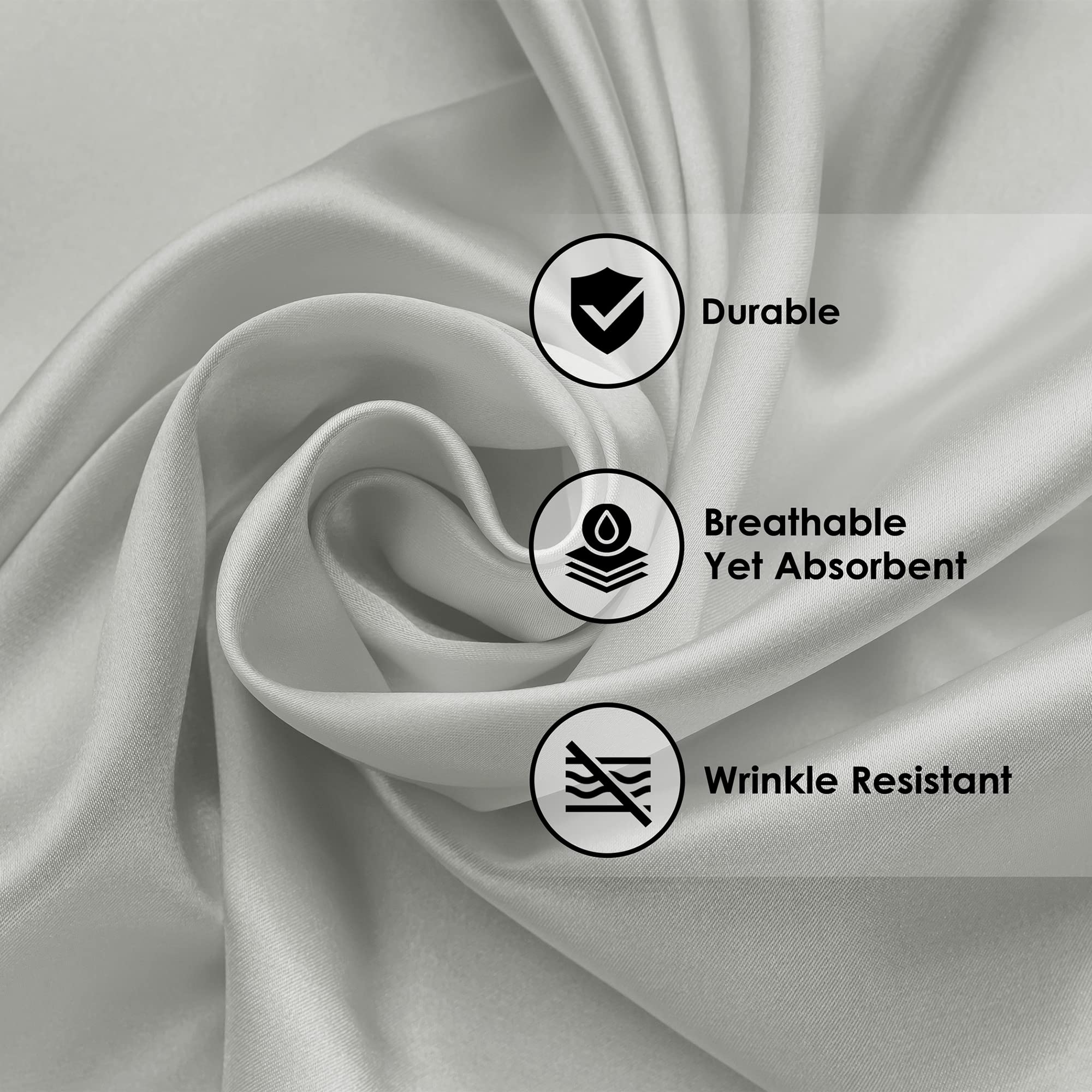 Superior Cotton Blend Bed Sheets, Solid Design, Elegant Sateen, House Basics, Set Includes 1 Flat Sheet, 1 Elastic Deep Pocket F
