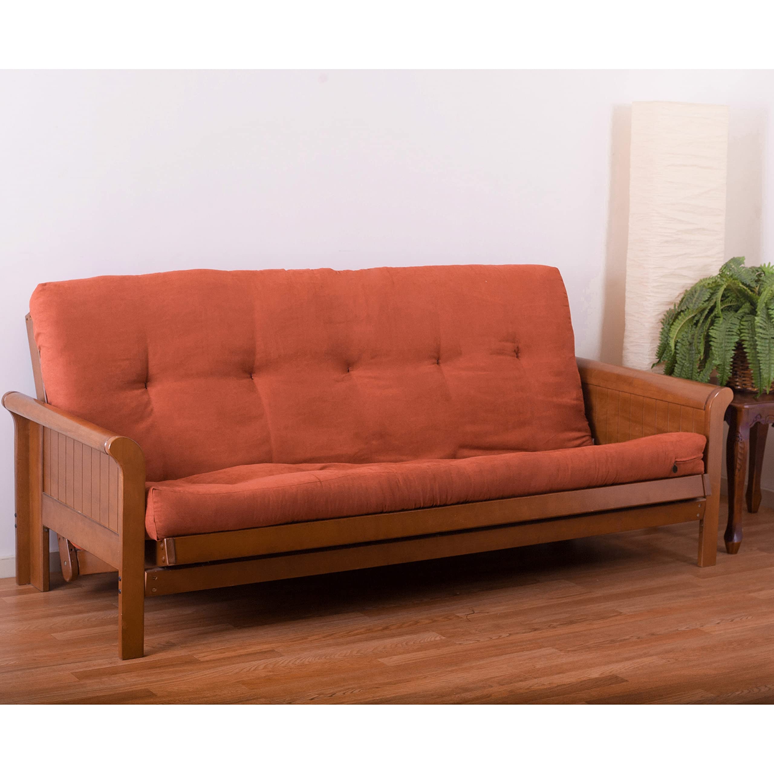 Blazing Needles Vitality 6" Microsuede Futon Mattress, Full, Spice