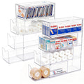 2 Pack Band Aid Organizer, Acrylic Bandage Organizer with 4 Clear Drawers